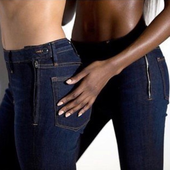 NWT GOOD AMERICAN SIDE ZIP HIGH RISE SKINNY JEANS - Picture 2 of 8